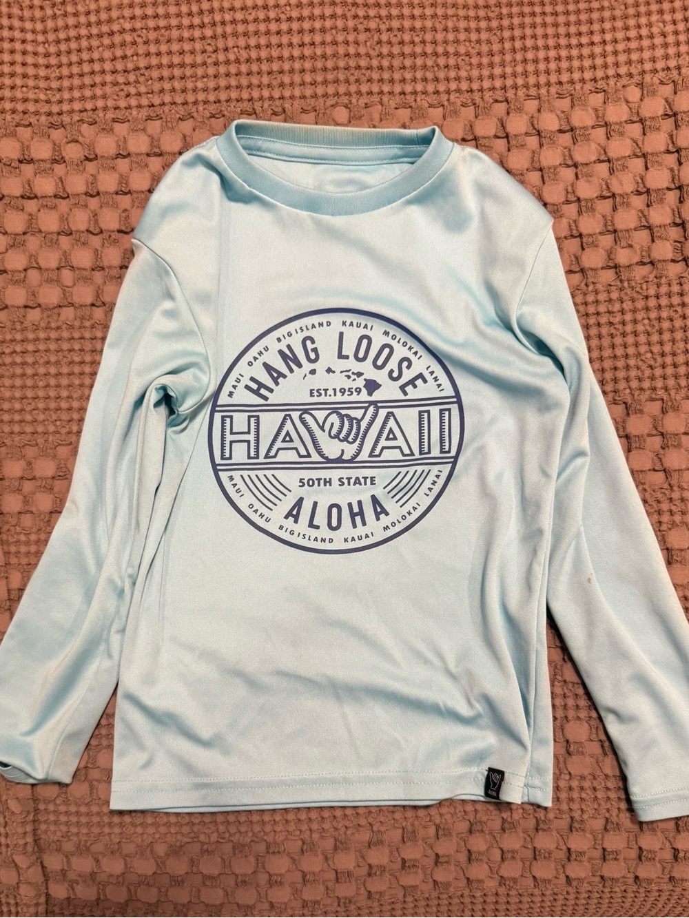 Hang Loose Hawaii Boys' Light Blue Long Sleeve Tee